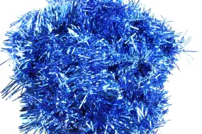 5 x Christmas Tinsel Thin Xmas Garland Tree Decorations - Royal Blue