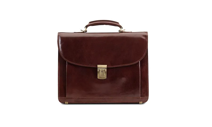 Baron Classic Leather Briefcase