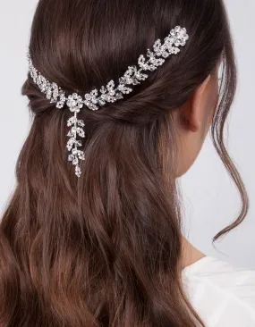 Crystal Flower Vine Drape Hair Piece