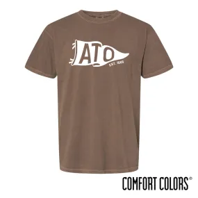 New! ATO Comfort Colors Brown Pennant Short Sleeve Tee