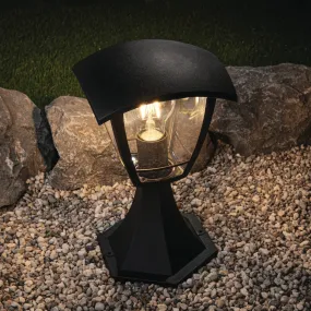 Outdoor Classic Curved 12W LED Bollard Light in Black