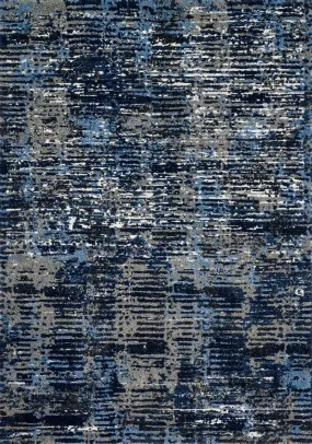 Viera Rug in Dark Blue & Grey